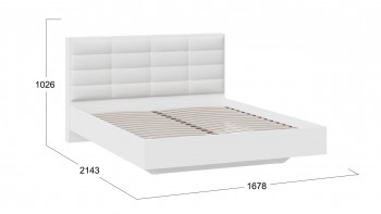 Кровать без подъемного механизма «Агата» Белый в Большой Ирбе - bolshaya-irba.mebel54.com | фото