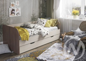 Кровать детская Балли 2-х уровневая (шимо темный/шимо светлый) в Большой Ирбе - bolshaya-irba.mebel54.com | фото