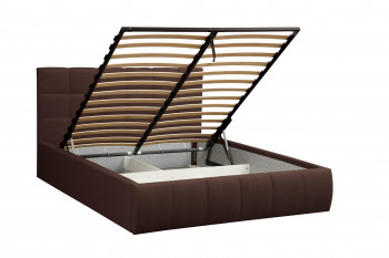 Кровать "Диана" ш. 1600 (Н=1010мм) (жаккард шоколад) в Большой Ирбе - bolshaya-irba.mebel54.com | фото