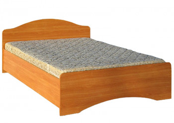 Кровать двойная 1600-1 без матраса (круглые спинки) Вишня Оксфорд в Большой Ирбе - bolshaya-irba.mebel54.com | фото
