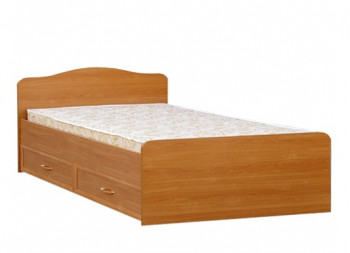 Кровать двойная с ящиками 1400-1 без матраса (круглые спинки) Вишня Оксфорд в Большой Ирбе - bolshaya-irba.mebel54.com | фото