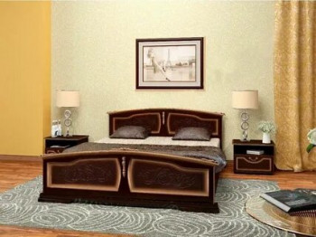 Кровать Елена из массива сосны 1200*2000 Орех в Большой Ирбе - bolshaya-irba.mebel54.com | фото