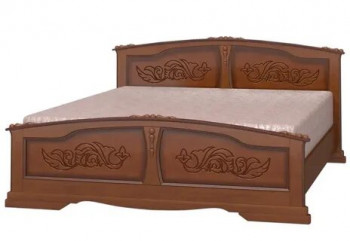 Кровать Елена из массива сосны 800*2000 Орех в Большой Ирбе - bolshaya-irba.mebel54.com | фото