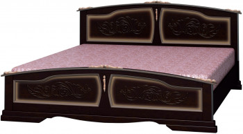 Кровать Елена из массива сосны 800*2000 Орех в Большой Ирбе - bolshaya-irba.mebel54.com | фото