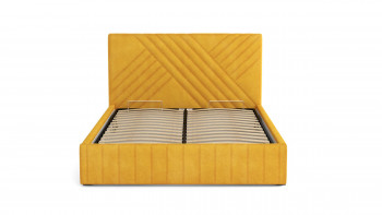 Кровать Гамма ш. 1400 (без основания для хранения) (велюр тенерифе куркума) в Большой Ирбе - bolshaya-irba.mebel54.com | фото