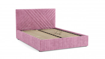 Кровать Гамма ш. 1400 (без основания для хранения) (велюр тенерифе розовый) в Большой Ирбе - bolshaya-irba.mebel54.com | фото