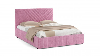 Кровать Гамма ш. 1400 (с основанием для хранения) (велюр тенерифе розовый) в Большой Ирбе - bolshaya-irba.mebel54.com | фото