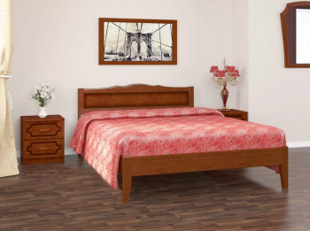 Кровать Карина-7 из массива сосны 1200*2000 Орех в Большой Ирбе - bolshaya-irba.mebel54.com | фото