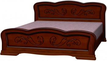 Кровать Карина-8 из массива сосны 1600*2000 Орех в Большой Ирбе - bolshaya-irba.mebel54.com | фото