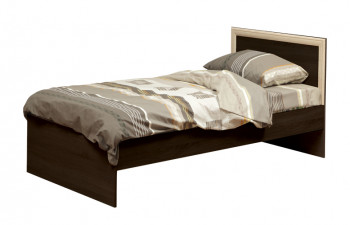 Кровать одинарная 21.55 (шир. 900) с настилом (венге/профиль дуб линдберг)/осн. в Большой Ирбе - bolshaya-irba.mebel54.com | фото