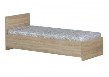 Кровать одинарная 800-2 без матраса (прямые спинки) Дуб Сонома в Большой Ирбе - bolshaya-irba.mebel54.com | фото