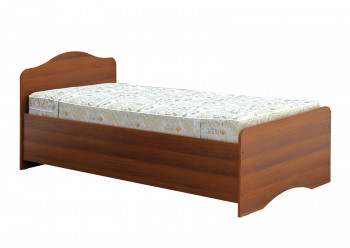 Кровать одинарная 900-1 без матраса (круглые спинки) Орех Таволато в Большой Ирбе - bolshaya-irba.mebel54.com | фото