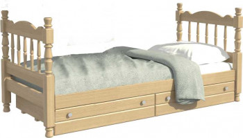 Кровать одинарная Аленка из массива сосны 800*1890 Сосна в Большой Ирбе - bolshaya-irba.mebel54.com | фото