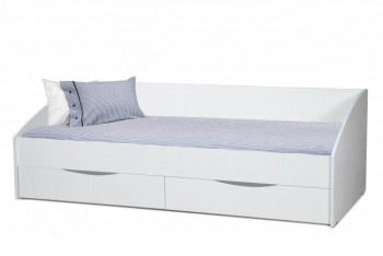 Кровать одинарная "Фея - 3" (симметричная) New/(белый / белый / ДВПО: белый) в Большой Ирбе - bolshaya-irba.mebel54.com | фото