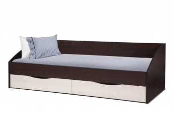 Кровать одинарная "Фея - 3" (симметричная) New (венге / вудлайн кремовый / ДВПО: белый) в Большой Ирбе - bolshaya-irba.mebel54.com | фото