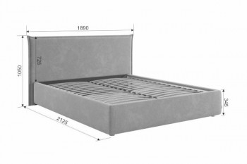 Кровать с подъемным механизмом Лада 160х200 см (графит (велюр)) в Большой Ирбе - bolshaya-irba.mebel54.com | фото
