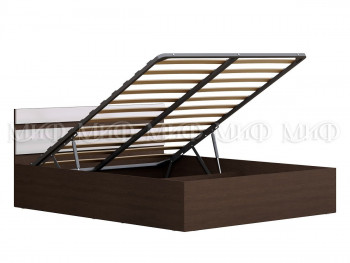 Кровать с подъемным механизмом Нэнси 1,4м (Венге/белый глянец) в Большой Ирбе - bolshaya-irba.mebel54.com | фото