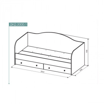 Кровать с ящиками ДКД 2000.1 Kiki в Большой Ирбе - bolshaya-irba.mebel54.com | фото