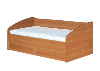 Кровать с ящиками с задней спинкой 900-1 без матраса Вишня Оксфорд в Большой Ирбе - bolshaya-irba.mebel54.com | фото