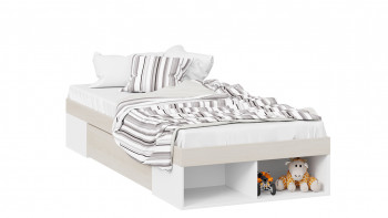 Кровать «Сканди» с ящиком Дуб Гарден/Белый в Большой Ирбе - bolshaya-irba.mebel54.com | фото