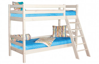Кровать Соня вариант 10 двухъярусная с наклонной лестницей Лаванда в Большой Ирбе - bolshaya-irba.mebel54.com | фото