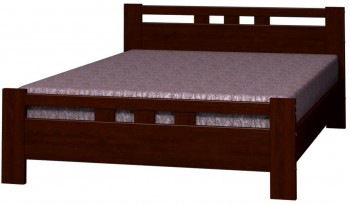 Кровать Вероника-2 из массива сосны 900*2000 Орех в Большой Ирбе - bolshaya-irba.mebel54.com | фото