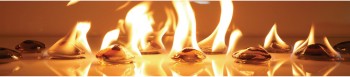 Кухонный фартук КМ 218 Огонь Камни абстракция в Большой Ирбе - bolshaya-irba.mebel54.com | фото