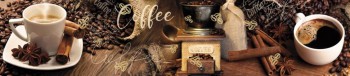 Кухонный фартук Мерцание Кофейная Арабика золото в Большой Ирбе - bolshaya-irba.mebel54.com | фото