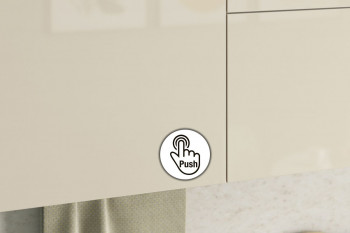 Кухонный гарнитур "Бостон 1.8" белый/крем глянец/дуб скальный глянец в Большой Ирбе - bolshaya-irba.mebel54.com | фото