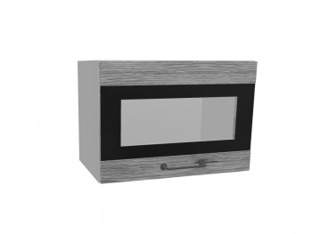 Лофт ПГСФ 500 шкаф верхний горизонтальный со стеклом и фотопечатью (Дуб майский/корпус Серый) в Большой Ирбе - bolshaya-irba.mebel54.com | фото
