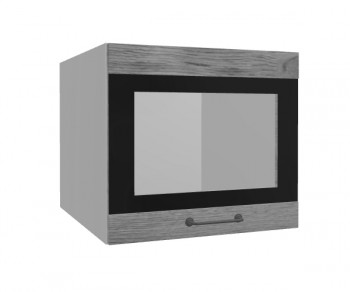 Лофт ВПГСФ 500 шкаф верхний горизонтальный со стеклом высокий с фотопечатью (Дуб цикорий/корпус Серый) в Большой Ирбе - bolshaya-irba.mebel54.com | фото