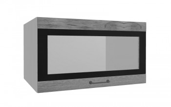 Лофт ВПГСФ 800 шкаф верхний горизонтальный со стеклом высокий с фотопечатью (Дуб цикорий/корпус Серый) в Большой Ирбе - bolshaya-irba.mebel54.com | фото