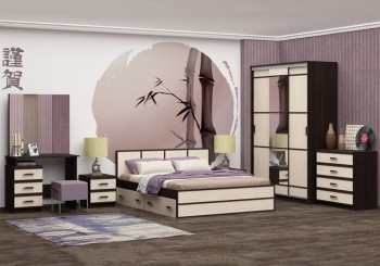 Модульная спальня Сакура в Большой Ирбе - bolshaya-irba.mebel54.com | фото