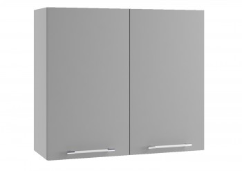 Монца ВП 800 шкаф верхний высокий (Белый софт/корпус Серый) в Большой Ирбе - bolshaya-irba.mebel54.com | фото