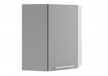 Монца ВПУ 600 Шкаф верхний угловой высокий (Белый софт/корпус Серый) в Большой Ирбе - bolshaya-irba.mebel54.com | фото
