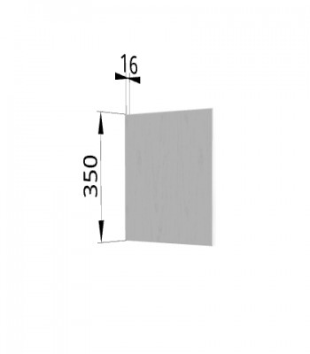 Панель торцевая (для шкафа горизонтального) ПГ Капри (Липа белый) в Большой Ирбе - bolshaya-irba.mebel54.com | фото