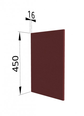 Панель торцевая (для шкафа горизонтального высокого) ВПГ Квадро (Красная кожа) в Большой Ирбе - bolshaya-irba.mebel54.com | фото