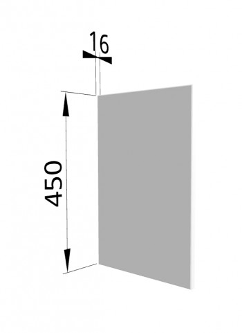 Панель торцевая (для шкафа горизонтального высокого) ВПГ Ройс (Белый софт) в Большой Ирбе - bolshaya-irba.mebel54.com | фото