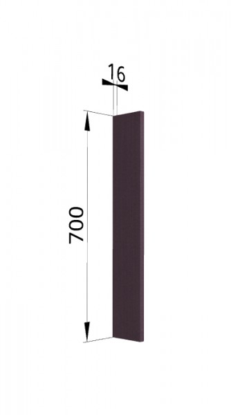 Панель торцевая (для шкафа торцевого верхнего) ПТ 400 Тито, Гарда (Пурпур) в Большой Ирбе - bolshaya-irba.mebel54.com | фото