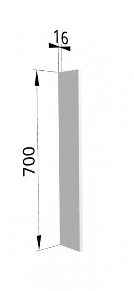 Панель торцевая (для шкафа верхнего торцевого высотой 700 мм) ПТ 400 Мелисса (Бежевый скин) в Большой Ирбе - bolshaya-irba.mebel54.com | фото