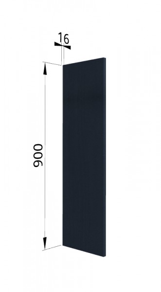 Панель торцевая (для шкафа верхнего высокого) ВП Тито, Гарда (Индиго) в Большой Ирбе - bolshaya-irba.mebel54.com | фото
