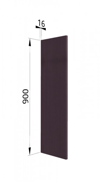 Панель торцевая (для шкафа верхнего высокого) ВП Тито, Гарда (Пурпур) в Большой Ирбе - bolshaya-irba.mebel54.com | фото