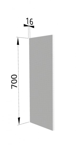 Панель торцевая (для шкафа верхнего высотой 700 мм) П Мелисса (Бежевый скин) в Большой Ирбе - bolshaya-irba.mebel54.com | фото
