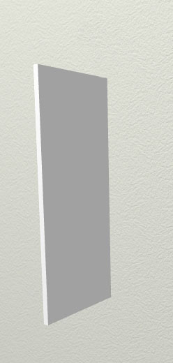 Панель торцевая П Капля (для шкафа верхнего) Белый в Большой Ирбе - bolshaya-irba.mebel54.com | фото