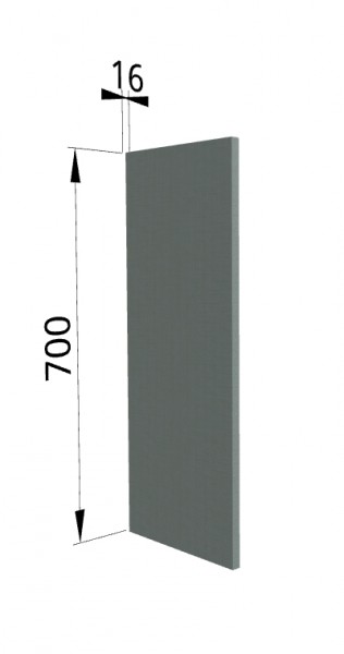 Панель торцевая П Квадро (для шкафа верхнего) Нарцисс в Большой Ирбе - bolshaya-irba.mebel54.com | фото