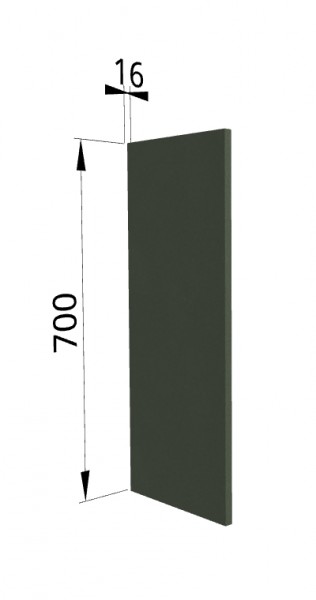 Панель торцевая П Квадро (для шкафа верхнего) Оливково-зеленый в Большой Ирбе - bolshaya-irba.mebel54.com | фото