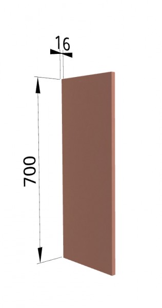 Панель торцевая П Квадро (для шкафа верхнего) Персик софт в Большой Ирбе - bolshaya-irba.mebel54.com | фото