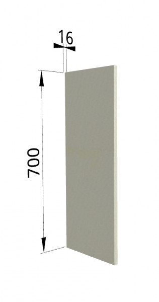 Панель торцевая П Квадро (для шкафа верхнего) Ваниль кожа в Большой Ирбе - bolshaya-irba.mebel54.com | фото