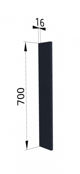 Панель торцевая ПТ 400 Квадро (для шкафа торцевого верхнего) Черника в Большой Ирбе - bolshaya-irba.mebel54.com | фото