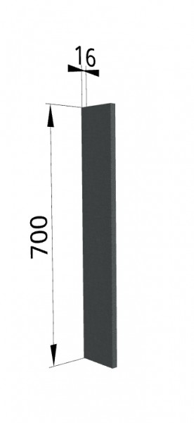 Панель торцевая ПТ 400 Квадро (для шкафа торцевого верхнего) Железо в Большой Ирбе - bolshaya-irba.mebel54.com | фото